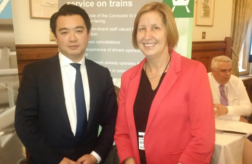 Alan Mak MP with Govia Thameslink Chief Operating Officer Dyan Crowther