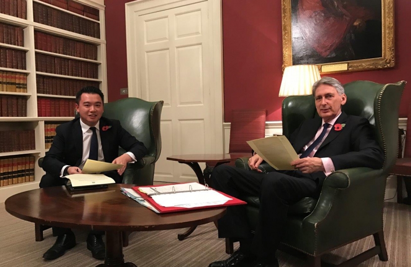 Alan Mak during his meeting with the Chancellor Philip Hammond