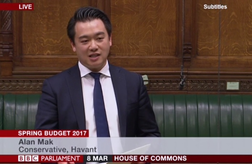 Alan Mak MP speaking in the House of Commons debate on the Spring Budget 2017