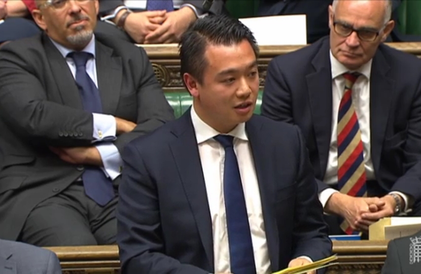 Alan Mak MP speaking in the House of Commons