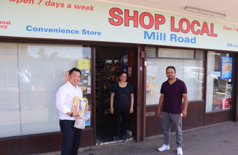 Alan visiting Shop Local on Mill Road