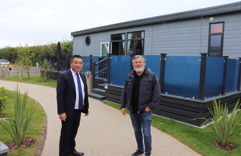 Alan Mak MP was shown around the new site by owner Carl Castledine 
