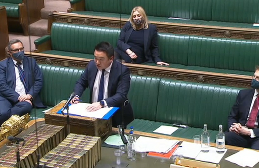 Alan Mak MP speaking at the Despatch Box in the House of Commons