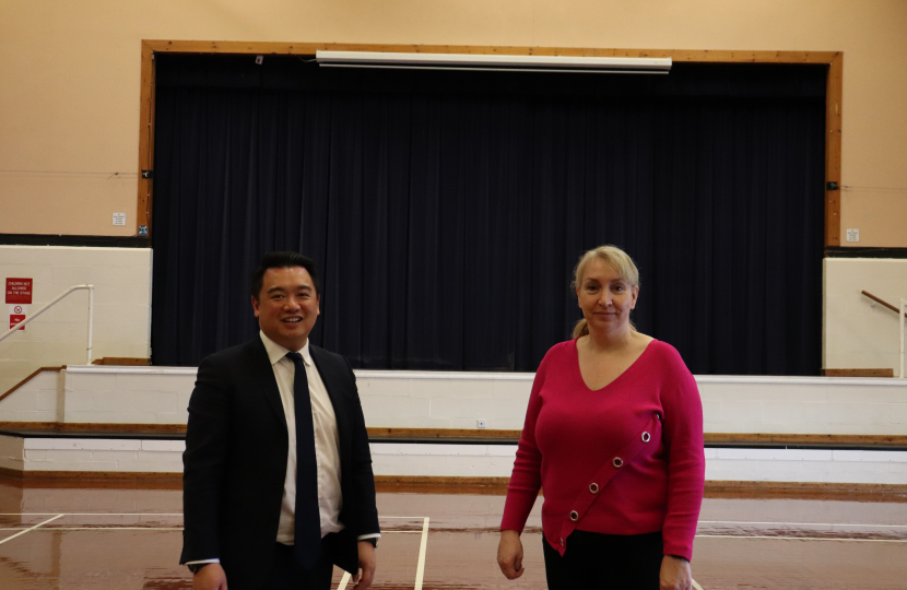 Local MP Alan Mak met with Hayling Island Community Centre Director Iona Harkness
