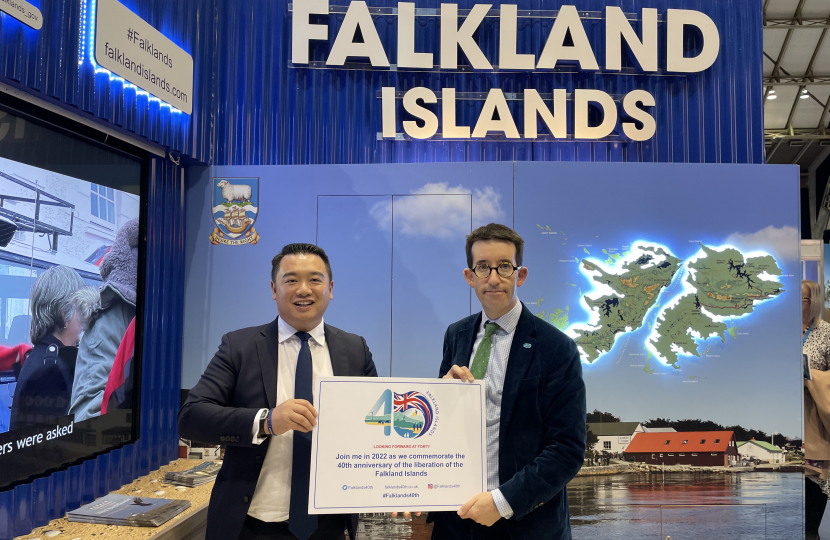 Alan Mak MP is a strong supporter of the Falkland Islands and visited in 2017.