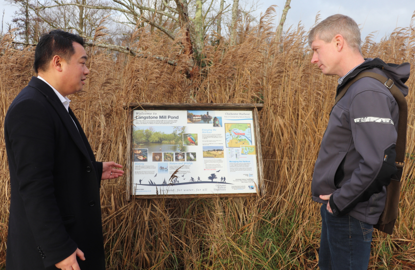 Local MP Alan Mak is working hard to protect Langstone Mill Pond and the footpath