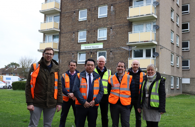 Alan and local Conservative councillors successfully campaigned for new sprinkler system to be installed in West Leigh’s three high-rise blocks.