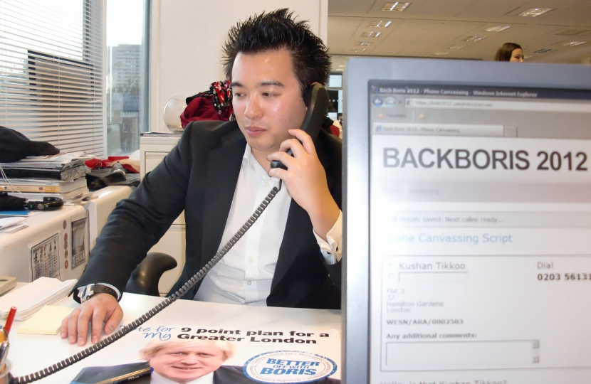 Alan Mak campaigned for Boris Johnson's mayoral campaign in 2012