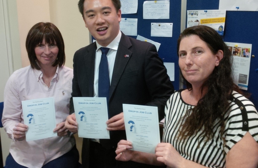 Alan Mak supports the Hayling Job Club at Hayling Community Centre