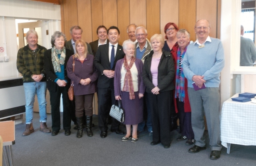 Alan Mak hosts a coffee morning for residents at Hayling Community Centre