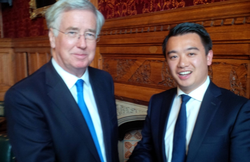 Alan Mak MP with Defence Secretary Michael Fallon
