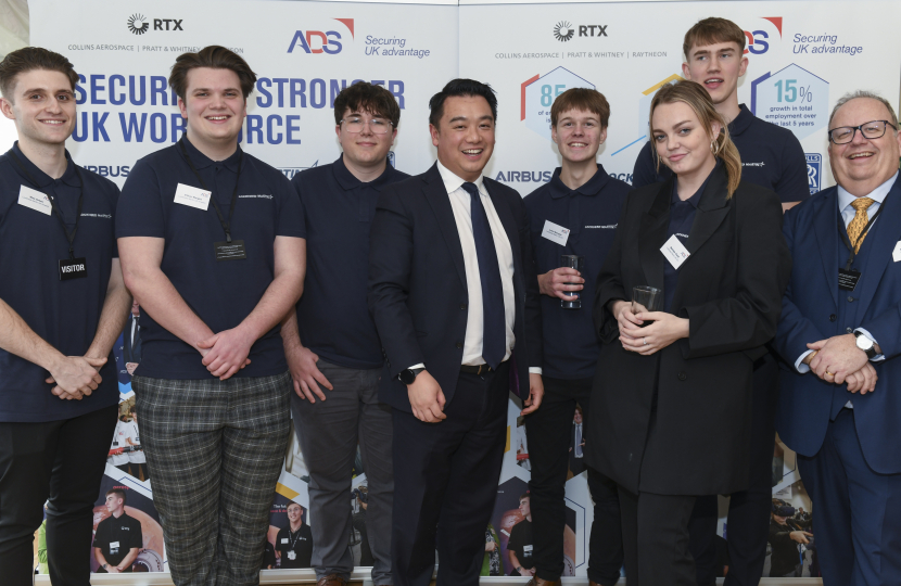 Local MP Alan Mak meets local apprentices during National Apprenticeship Week