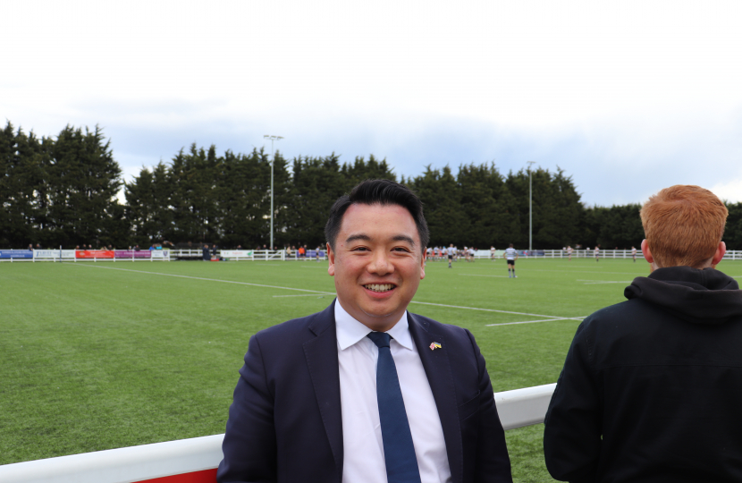 Local MP Alan Mak attended the Havant Rugby Football Club’s President’s Lunch