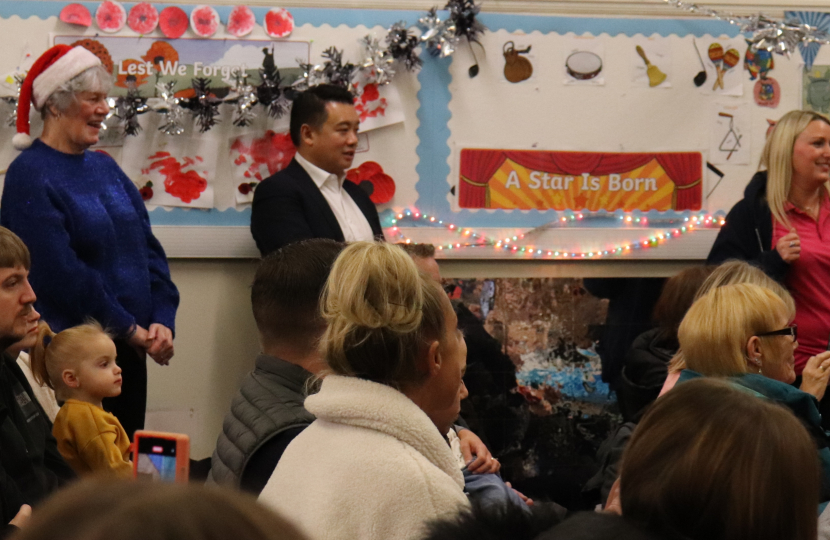 Local MP Alan Mak visits St Clare's Pre-School in Warren Park, Leigh Park for children’s Nativity performance