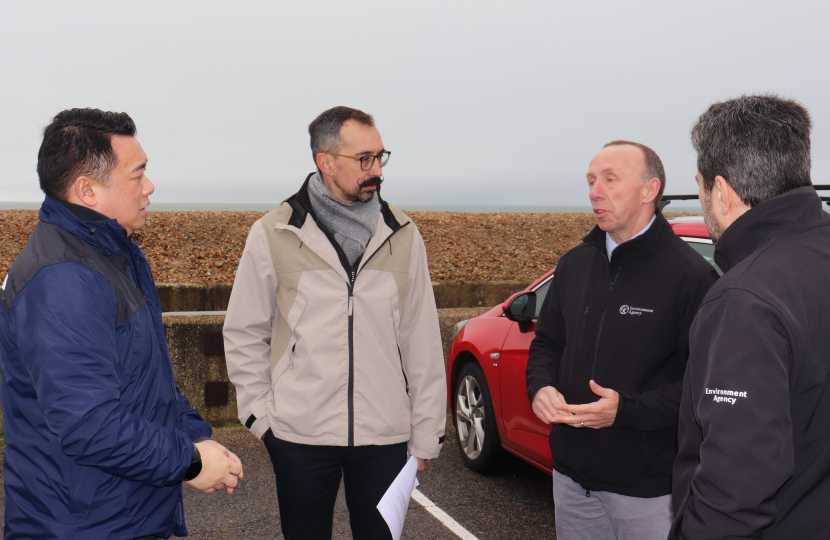 Local MP Alan Mak welcomes Hayling Island flood defence work and backs new funding bid and long-term strategy