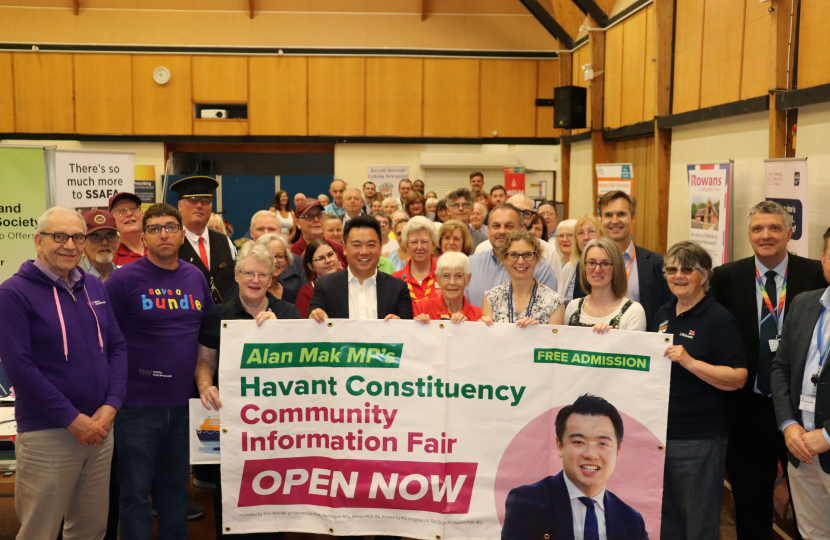 Alan Mak MP with attendees at the Community Information Fair