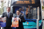 Local MP Alan Mak with local bus provider Stagecoach 
