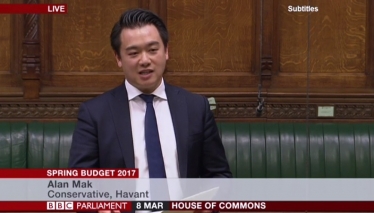 Alan Mak MP speaking in the House of Commons debate on the Spring Budget 2017