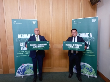 Local MP Alan Mak (right) and Andrew Griffith MP (left) are calling on local businesses to commit to  the Together For Our Planet campaign.