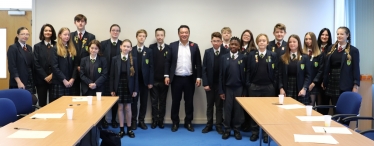 -	Local MP Alan Mak met students at the Crookhorn College to discuss all things Parliament and Politics during this year’s Parliament Week 