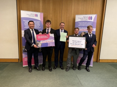 Local MP Alan Mak met Dr Liam Fox MP in Parliament to lend his support to the new Down Syndrome Bill