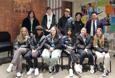 Local MP Alan Mak welcomes Havant and South Downs College students to Parliament