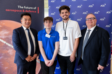Local MP Alan Mak met apprentices Jack Mitchell and Henry Parnell along with CEO of Lockheed Martin UK Paul Livingston