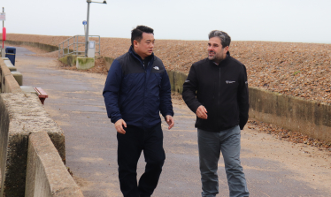 Local MP Alan Mak welcomes Hayling Island flood defence work and backs new funding bid and long-term strategy