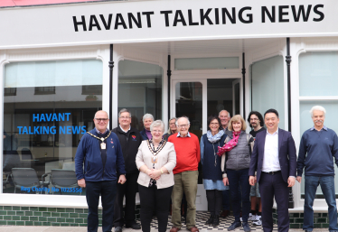 Local MP Alan Mak celebrates Havant Borough Talking Newspaper's studio frontage refurbishment