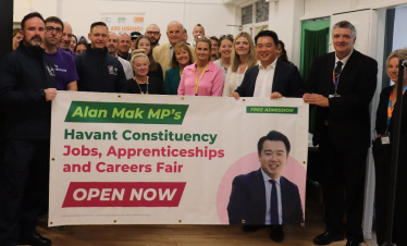 Local MP Alan Mak hosts successful 8th annual Havant Constituency Jobs, Apprenticeships and Careers Fair at Leigh Park Community Centre